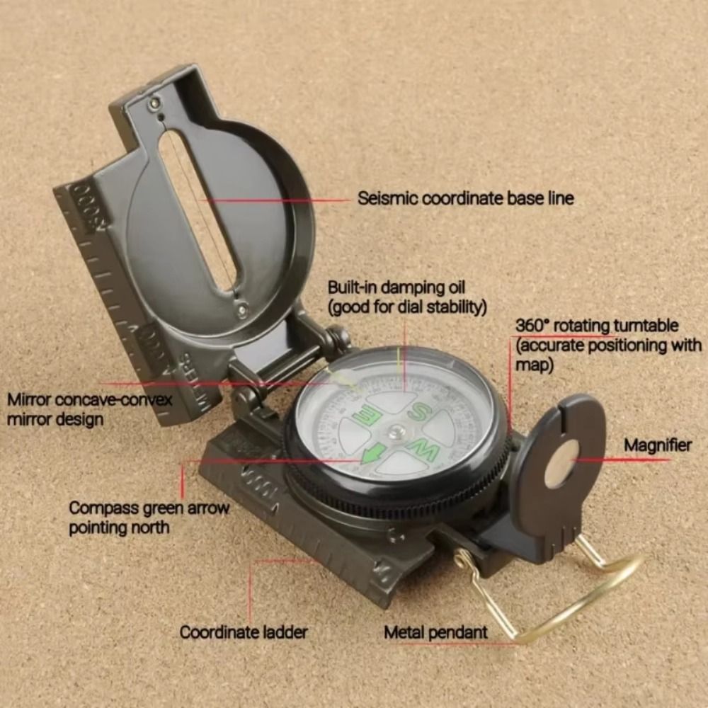 Waterproof Professional Compas - огляд і ціна Compass Lensatic