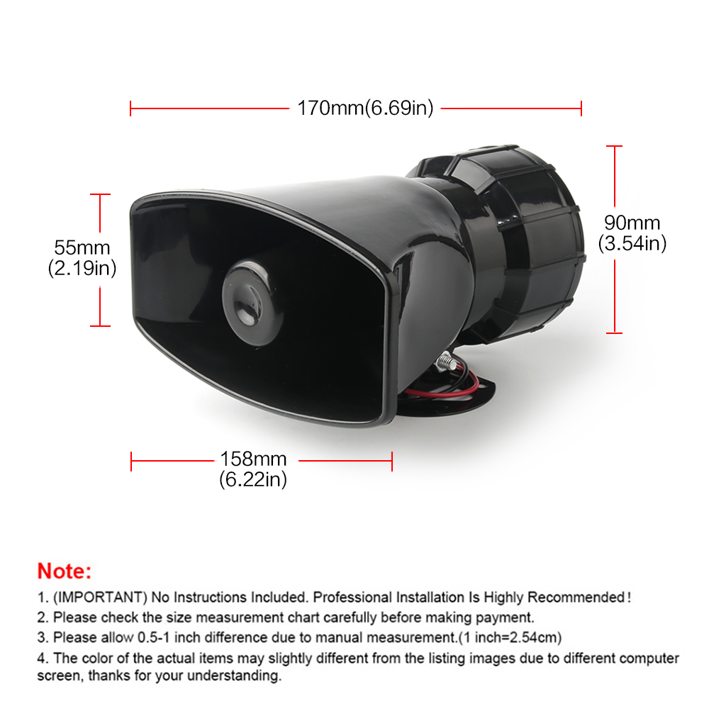 12V Speaker 130dB Wireless Ele - огляд і ціна Emergency Whistle Loud