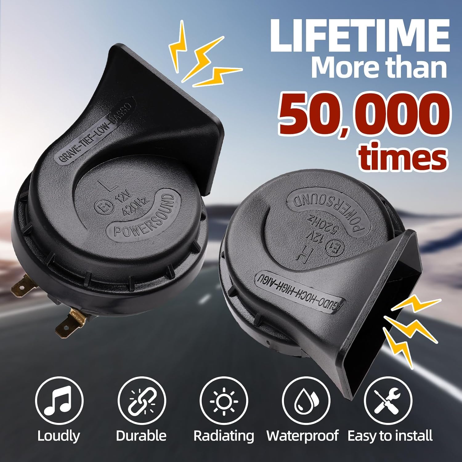 【120dB Super Loud】12V Electric - огляд і ціна Emergency Whistle Loud